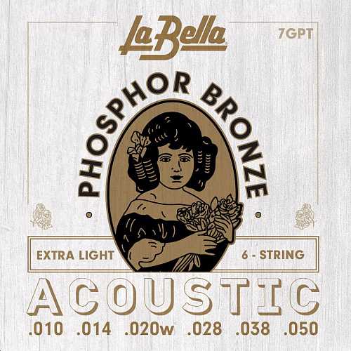 La Bella 7GPT Комплект струн для акустической гитары 10-50