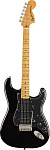 Фото:Fender Squier SQ CV 70s Strat HSS MN BLK Электрогитара, цвет черный