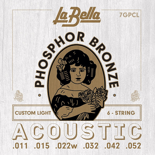 La Bella 7GPCL Комплект струн для акустической гитары 11-52
