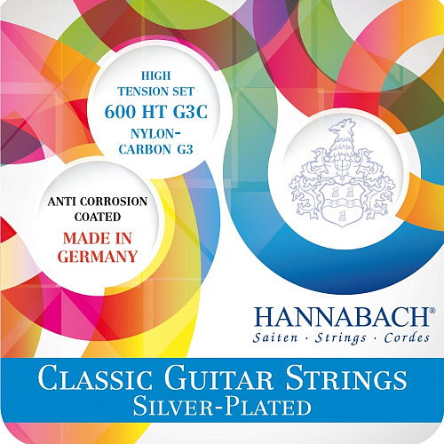 Hannabach 600HT-G3C Silver-Plated Комплект струн для классической гитары, сильное натяжение