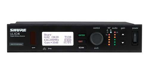 Shure ULXD4E G51 Цифровой одноканальный приемник серии ULXD, частоты 470-534 MHz