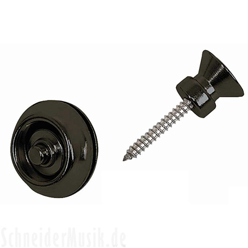 Dunlop SLS1503BK Straplok Traditional Крепление ремня, черное, 2 шт