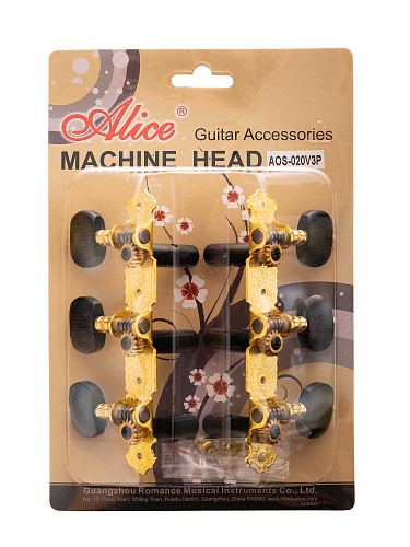 Alice AOS-020V3P Комплект колковой механики для классической гитары, с втулками