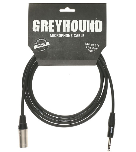 Klotz GRG1MP06.0 Greyhound Кабель микрофонный XLRm-6.35 мм, 6 м