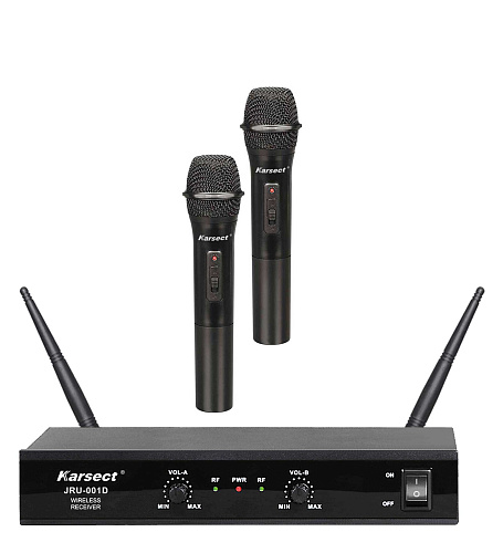 Karsect JRU-001D/HT-02C Радиосистема с 2 ручными микрофонами