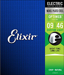 Фото:Elixir 19027 Optiweb Комплект струн для электрогитары, никелированная сталь, Custom Light 9-46
