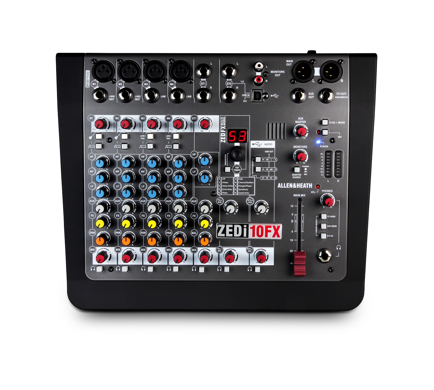 Allen&Heath ZEDi10FX Микшерный пульт, Аудио интерфейс USB 24-бит/96кГц 4  входа, 4 выхода за 55 460 ₽ — купить в интернет-магазине Polysound