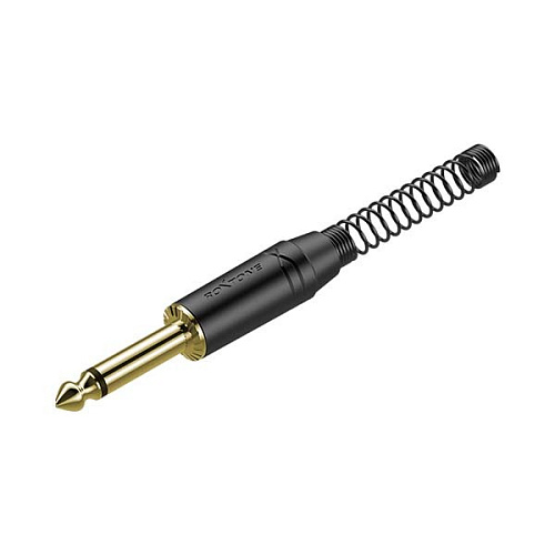 Roxtone RJ2PP-BG Разъем  jack 1/4" моно с пружиной