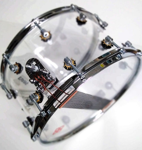 Мастерская Бехтеревых MBAp-m-1408-10 Малый барабан 14x8", акрил с металлическим ободом, прозрачный