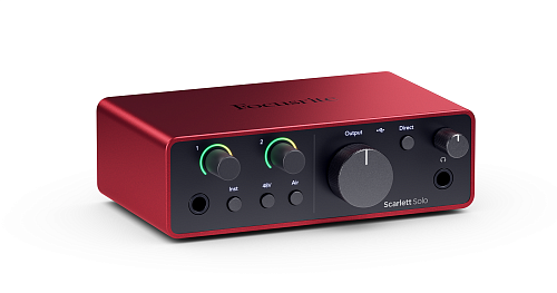 Focusrite Scarlett-Solo-4th-gen Scarlett Solo 4th gen Аудиоинтерфейс USB, 2 входа-2 выхода