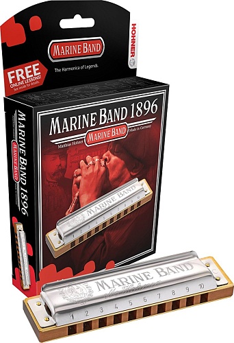 HOHNER Marine Band 1896/20 F# Губная гармошка гарм.минор (M1896276X). Доступ на 30 дней к бесплатным урокам