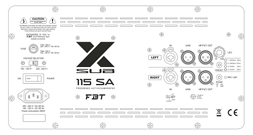 FBT X-SUB 115SA  , -, 15", 1200 