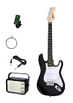 Фото:Belcat BST-KIT-BK Электрогитара с комбоусилителем и аксессуарами, черная