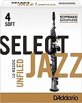Фото:Rico RRS10SSX4S Select Jazz Unfiled Трости для саксофона сопрано, 10шт