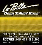 Фото:La Bella 760FGS Gold Flats Комплект струн для бас-гитары 45-105