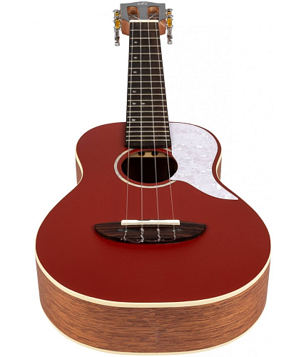 Flight IRIS Concert RD Укулеле концерт, массив ели/махагони, цвет красный, пикгард, чехол
