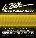 Фото:La Bella 760FGS-CB Gold Flats Комплект струн для бас-гитары 29-128