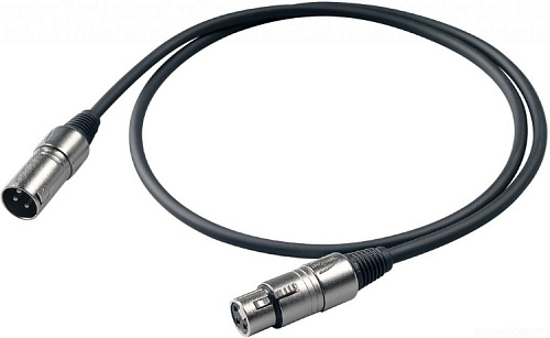 Proel BULK250LU6 Микрофонный кабель XLR папа - XLR мама 6 м
