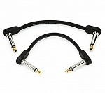 Фото:Planet Waves PW-FPRR-206 Custom Series Flat Инструментальный патч-кабель, 2шт, 15см