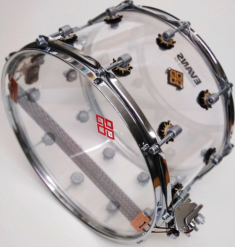 Мастерская Бехтеревых MBAp-m-1408-10 Малый барабан 14x8", акрил с металлическим ободом, прозрачный