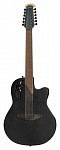 Фото:Ovation 2058TX-5 Elite T Deep Contour Cutaway 12-string Black Textured Электроакустическая гитара 12?-ти струннная