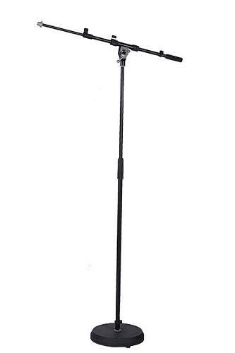 ECO MS075 Black Прямая микрофонная стойка с телескопической "стрелой"