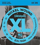 Фото:D'Addario EXL150H Nickel Wound Комплект струн для электрогитары, High-Strung/Nashville Tuning 10-26