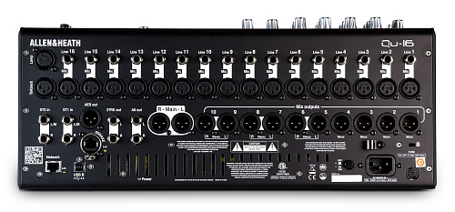Allen&Heath QU-16C (QU-16) Цифровой микшер 16 микрофонных/линейных входов, 3 стерео входа