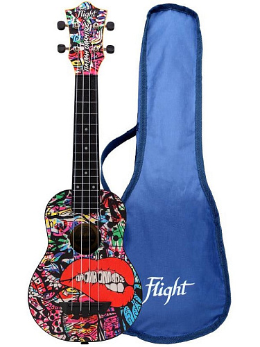 Flight TUS-PAPIN OLIMPOS Подписная укулеле, Travel, сопрано, липа/пластик, чехол