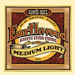 Фото:Ernie Ball P02003 Earthwood Medium Light Комплект струн для акустической гитары, бронза, 12-54