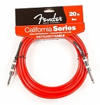 :FENDER 20' CALIFORNIA INSTRUMENT CABLE CANDY APPLE RED  , 6 
