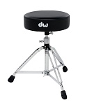 Фото:Drum Workshop DW DWCP5100 Стул для барабанщика  с круглым сиденьем, безрезьбовая регулировка высоты, двойные ноги