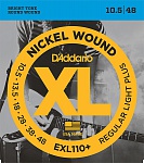 Фото:D'Addario EXL110+ Nickel Wound Комплект струн для электрогитары, Regular Light Plus, 10.5-48