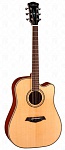Фото:Parkwood P660 Электро-акустическая гитара, дредноут с вырезом, с футляром