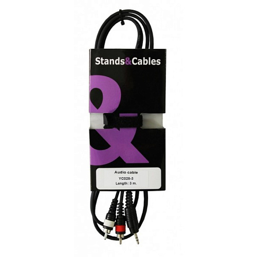 STANDS & CABLES YC-028-3 Аудио кабель мини-Jack 3,5 мм стерео - 2xRCA, 3 м