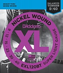 :D'Addario EXL120BT Nickel Wound    , Super Light, 09-40