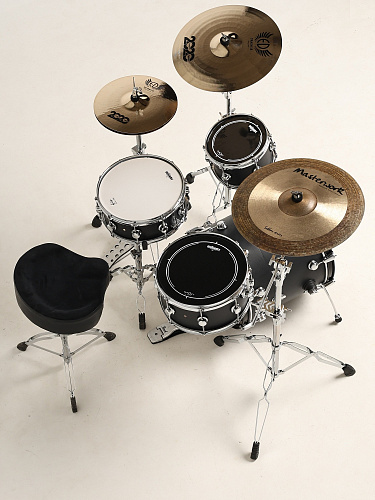 Мастерская Бехтеревых UBb-BL-1816/4 Барабанная установка компактная "Ракушка", чёрная