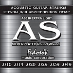 Фото:Fedosov AS310 Silverplated Round Wound Extra Light Комплект струн для акустической гитары, п/медь