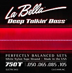 Фото:La Bella 750T-B Комплект струн для 5-струнной бас-гитары с белым нейлоном 050-135