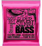 Фото:Ernie Ball 2834 Super Slinky Bass Комплект струн для бас-гитары, 45-100, никель