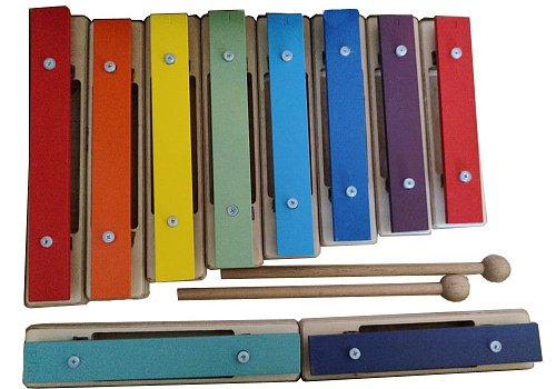 Sinkopa SGBA10-C Металлофон разборный (глокеншпиль) альт 8 нот+2 полутона, цветной