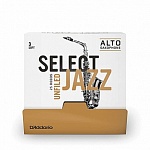 Фото:Rico RRS01ASX3S-B25 Select Jazz Трости для саксофона альт, размер 3, мягкие (Soft), 25шт