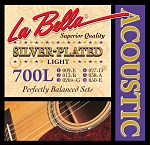 Фото:La Bella 700L Комплект посеребренных струн для акустической гитары 009-050