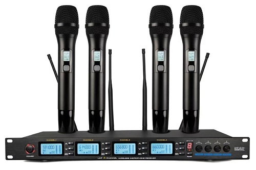 LAudio LS-214-M Беспроводная микрофонная система, 4 ручных передатчика