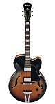 Фото:Ibanez AF75 BS Электрогитара полуакустическая, цвет Brown Sunburst