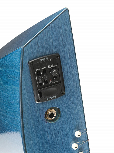 БалалайкерЪ 3S-BLE Синий Ландыш Электро Балалайка электроакустическая компактная трёхструнная, синяя