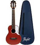 Фото:Flight IRIS Concert RD Укулеле концерт, массив ели/махагони, цвет красный, пикгард, чехол