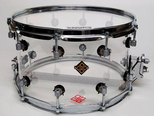 Мастерская Бехтеревых MBAp-m-1408-10 Малый барабан 14x8", акрил с металлическим ободом, прозрачный