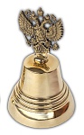 Фото:Валдайские колокольчики КВП5О Колокольчик Валдайский №5, d60, полированный, с ручкой Двуглавый Орел
