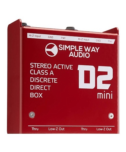 Simpleway Audio D2mini-steel Дибокс, преобразователь сигнала для гитары, активный, стальной корпус